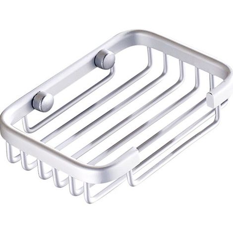 Seifenschale Luxuriöser Edelstahl silberfarben Seifenhalter Metall Edelstahl Dusch Badezimmerablage Hängender Seifenhalter Wandmontage Design (1/5)