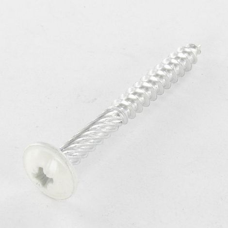 Vis Florale Tête ronde large Pozi N°2 5X45 Aluminium RAL9010 blanc pur-10 pièces