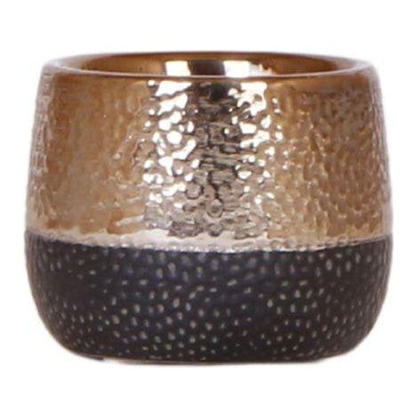 Cache-pot Décoratif en Céramique Couleur Cuivre Brillant Ø 6 cm pour Petites Plantes - PANGIVO (1/4)