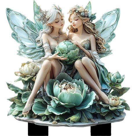 Feengarten Acrylgrünen Blütenpflanzentopf Accessoires