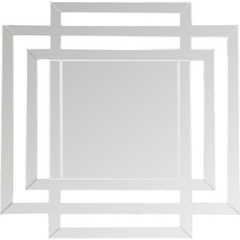 Miroir mural en verre et bois 80 x 80 cm - Feeric Christmas (1/2)