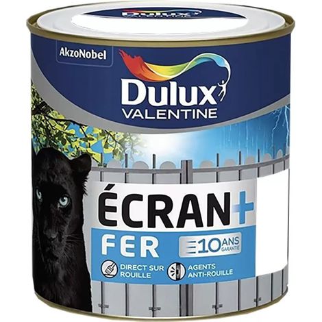 Peinture fer DULUX VALENTINE Ecran+ brillant Blanc 0,25 L
