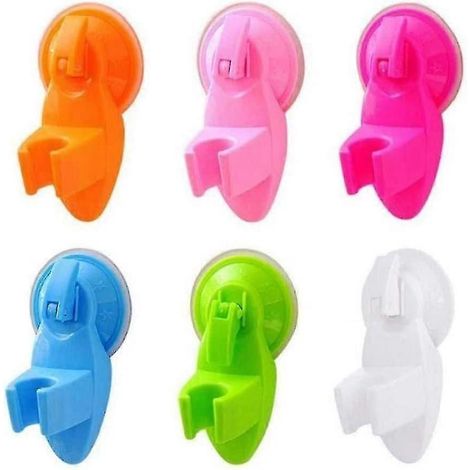 Support de douche à ventouse avec porte-buse, ensemble de 6 pièces, multicolore (1/5)
