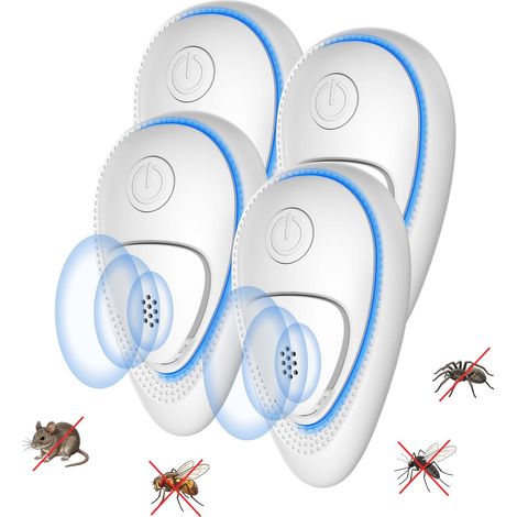Lot de 4 répulsifs à ultrasons pour souris et moustiques (1/5)