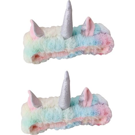Bandeau licorne doux, bandeau, serre-tête pour le visage, accessoire pour cheveux pour femmes et filles, pour se laver le visage, prendre un bain, se maquiller et faire du sport (1/5)