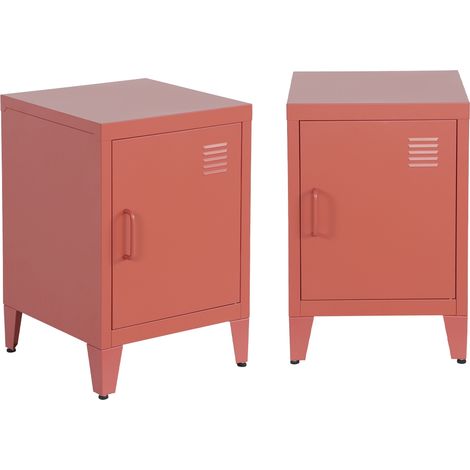 Mesita industrial con 1 puerta, set de 2 (1/5)