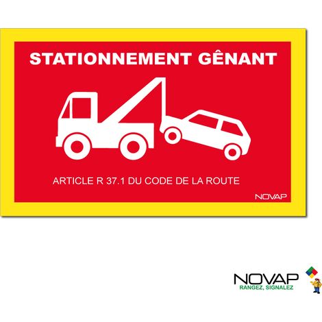 Panneau Stationnement gênant - haute visibilité - 330x200mm - 4091655