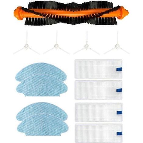 13 pièces d'accessoires pour aspirateur Tefal X-Plorer 45 / RG8275WH : brosse principale, brosse latérale et filtre pour serpillière (1/5)