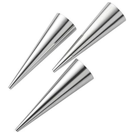 Pedrini Set 3 Forme Per Cannoncini Mignon In Acciaio Inox 12 Cm