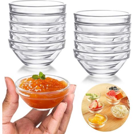 Zeynomax - Mini-Glasschalen - 10er-Set - Hochwertig - Transparent - Kräuter-Dipschalen - Perfekt für Dips und Vorspeisen (1/5)