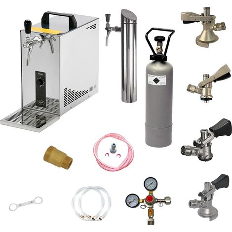 Set completo - Spillatore birra - PYGMY 25 LE, dispenser birra, macchina per birra 1-linea, 30 litri/h - Green Line, KEG: Set di tutti attacco fusto birra (1/5)