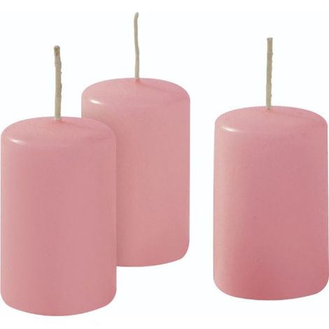 Cereria Di Giorgio Cero D 4 Cm H 7 Cm Rosa Polvere 12 Pz