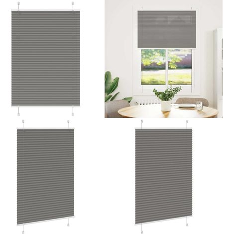 vidaXL Plissee Anthrazit 100x150 cm Stoffbreite 99,4 cm Polyester (1/5)
