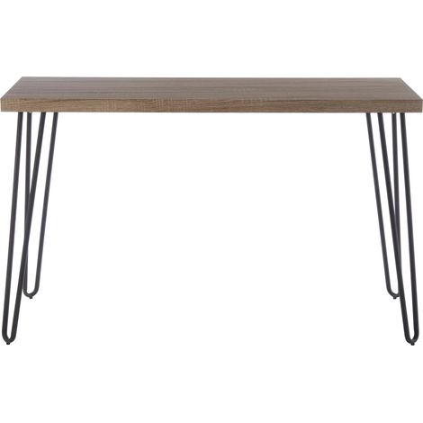 Interiors By Premier Spacious Borough Console Table, Sleek Hairpin Legs Hallway Table, Wooden Top Console Table For Living Room (1/5)