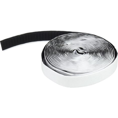 Klettband Hakenband 6,3m x 20mm Schwarz Selbstklebend für Fliegengitter & Fensterabdichtung (1/4)