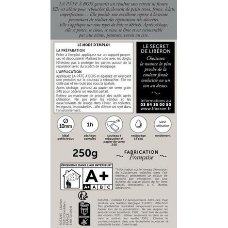 Pâte À Bois - Réparation Bois Chêne Clair - Pour Meubles Parquets Boiseries - 250 G (1/4)