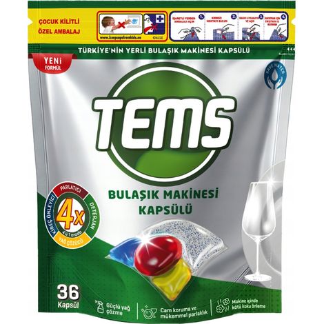 Tems - 4 in 1 Geschirrspülkapseln 36 Stück. (1/5)