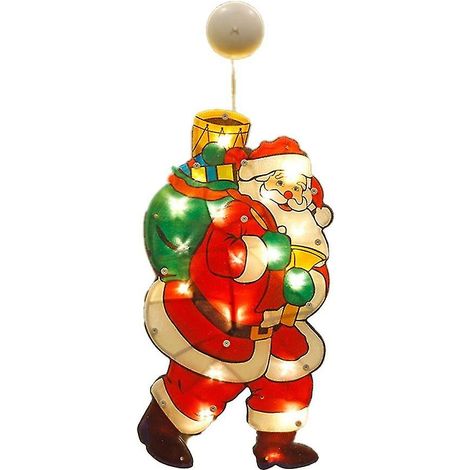 Guirlande lumineuse décorative pour fenêtre de Noël, grande taille, à ventouses, idéale pour les fêtes de Noël. (1/5)