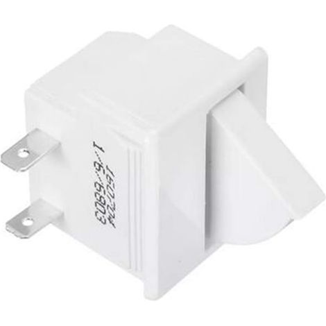 5A 125V 2 Broches Réfrigérateur Porte Lampe Interrupteur Lampe De Rechange Réfrigérateur Pièces - Bouton-poussoir - Automatique - Blanc (1/5)