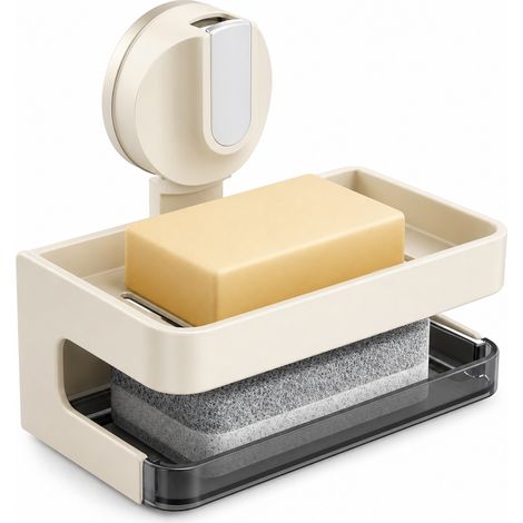 Portasapone da parete a ventosa con scolapiatti per bagno (1/5)