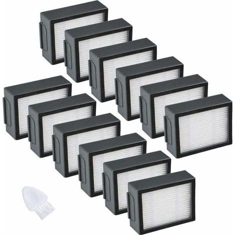 Ulisem Lot de 12 filtres compatibles avec iRobot Roomba e/i Series Filtre de rechange haute performance - Accessoires pour aspirateur e5 e6 i3 i4 i6 i7 i7+ i8 i8+
