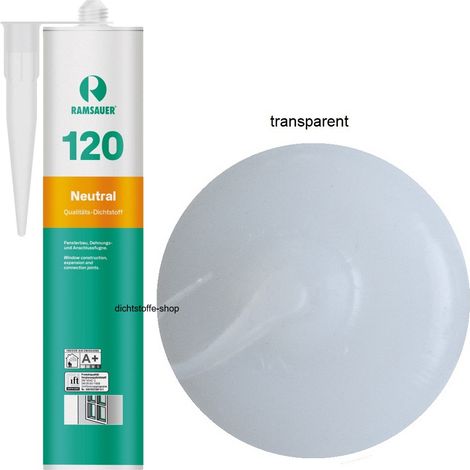 Ramsauer 120 Neutral Fenster Silikon Fugen Dichtstoff 310ml Kartusche transparent