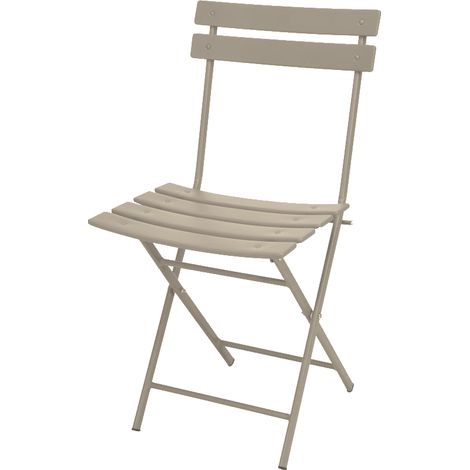 SEDIA BISTROT 48X42H80CM TAUPE IN METALLO