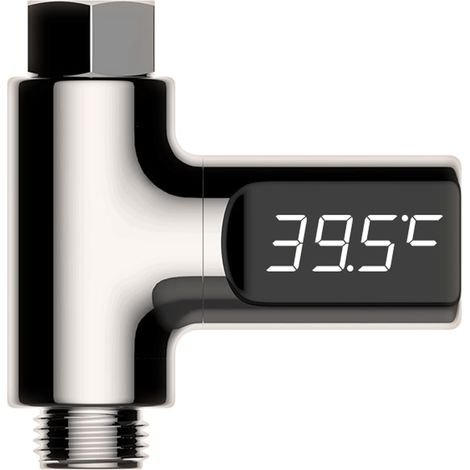Indicatore digitale della temperatura dell'acqua in gradi Celsius per la doccia, termometro digitale per l'acqua, misuratore LED per il monitoraggio in tempo reale della temperatura dell'acqua del bag