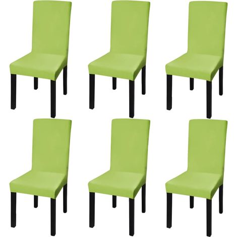 Fodera per sedia elastica dritta 6 pz verde DEC022373 (1/5)