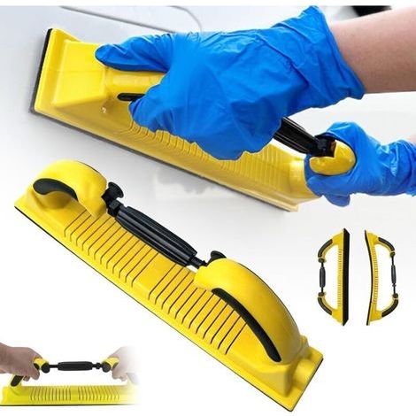 Ponceuse à Main Professionnelle, Outil de Ponçage Manuel, pour Bandes Abrasives 70 x 400 mm, Parfait pour le Polissage et le Meulage (1/5)