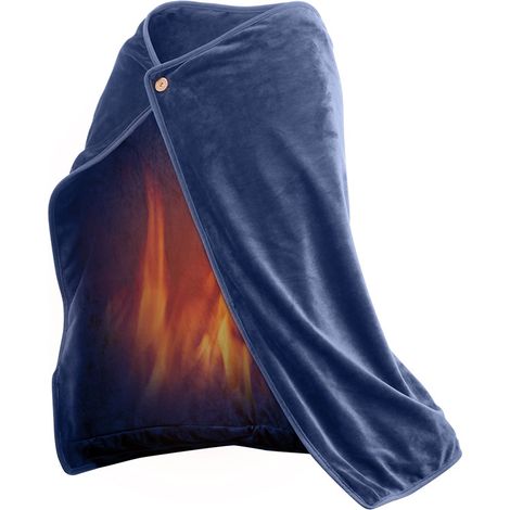 RGE Couverture chauffante électrique Couverture chauffante Hiver USB Flanelle 5V Charge Couverture chauffante Châle chauffant Couverture chauffante électrique Accueil Chauffage Genouillères 100 70cm (1/4)