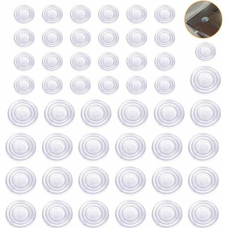 50 furniture pads 2mm thick transparent elastic pads (1/5)