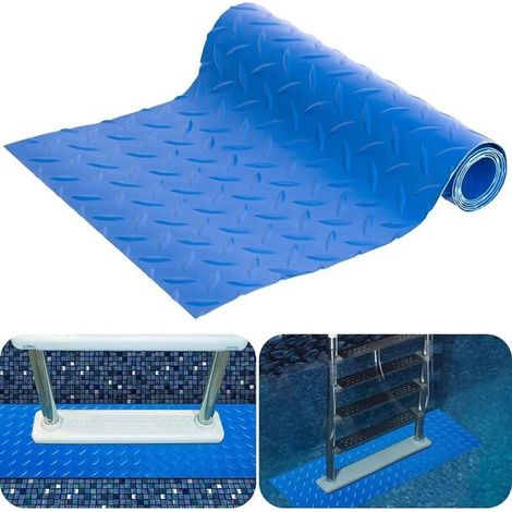 Tapis antidérapant pour escalier en PVC 43 x 90 cm – Sécurité optimale pour escaliers de piscine – Résistant à l’humidité et à l’usure (1/5)