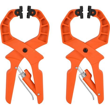 Spring clamps for woodworking, 2 pieces, strong clamping, A-frame, quick-release adjustable ratchet clamp for carpentry (1/5)
