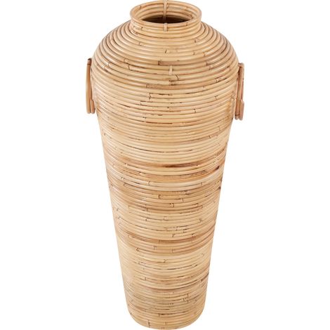 Jarrón decorativo de ratán 70 cm natural estilo boho rústico Elatia