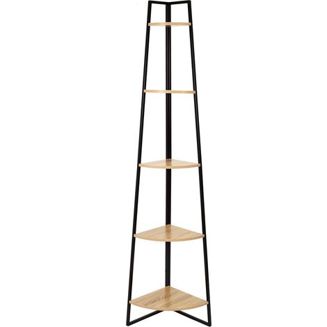 Etagère d'angle 5 niveaux avec structure en métal (1/4)
