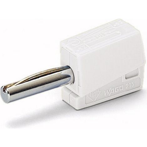 WAGO Bananenstecker Stecker, gerade Stift-Ø: 4 mm Weiß 1 St.