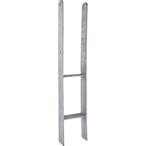 Pfostenträger Pfostenanker H-Anker 141x800x60x5mm feuerverzinkt Pfosten Zaunpfosten (1/5)