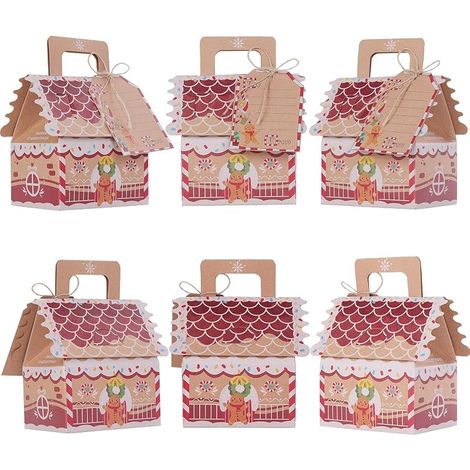 Set mit 20 Weihnachtsgeschenkboxen aus Kraftpapier, Bonbonboxen (1/5)