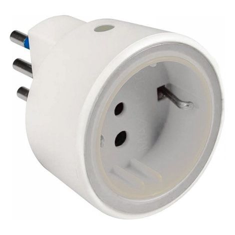 Adattatore Spina Passante Con Luce Notturna e Sensore Crepuscolare Massimo 1500W (1/4)