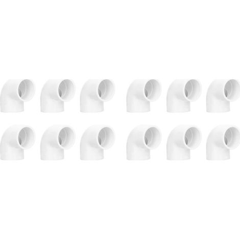 Generic Raccords de Tuyaux en PVC, Adaptateur de Tuyau Adaptateur Joints de Tuyaux d'eau 12 Pièces Blanches à 90 Degrés en Plastique du Coude Angle Droit pour les Systèmes de Distribution de la (32 (1/5)
