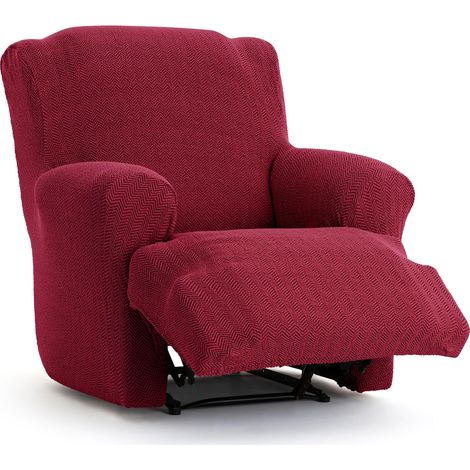 Housse pour Fauteuil Pieds Ensemble de Relaxation bi-élastique, Respirante et Facile à Installer - Housse de Fauteuil Pieds Ensemble de Relaxation Couleur Bordeaux avec mousses de Fixation (1/5)