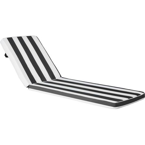 Tissu Imperméable et Confortable Coussin Transat et Bain de Soleil Lot de 2 Matelas Chaise Longue 189x56cm Terrasse Piscine (1/5)