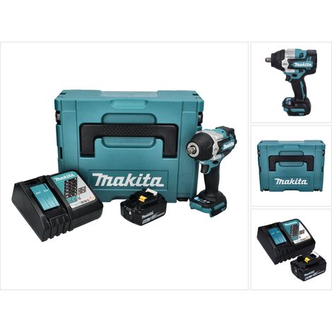 Avvitatore a impulsi a batteria Makita DTW 700 RG1J 18 V 700 Nm 1/2" XPT Brushless + 1x batteria ricaricabile 6,0 Ah + caricabatterie + Makpac