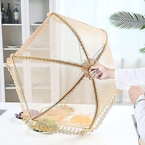 grande Housse De Cloche Pliable En Maille De Haute Qualit Avec Dentelle Franaise Parfait Pour L'extrieur, La Cuisine, Le Jardin, Les Ftes, Les Ba (1/5)