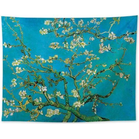 Tapisserie Murale Van Gogh – Branches d’Amandier en Fleurs – Décoration Intérieure pour Salon, Chambre, Salle de Bain et Cuisine (1/4)
