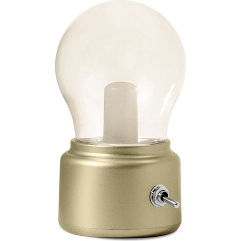 Tragbare wiederaufladbare Lampe - Vintage Gold - ABS, Kristall