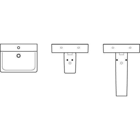 Ideal Standard Connect Waschtisch, 1 Hahnloch, ohne Überlauf, (1/5)