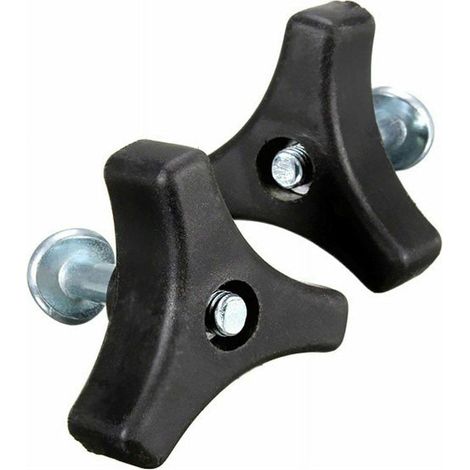 Lot de 2 pièces de rechange pour poignée de tondeuse à gazon, vis et écrous triangulaires pour différents types de machines à gazon, pièces de rechange pour tondeuse à gazon (1/5)