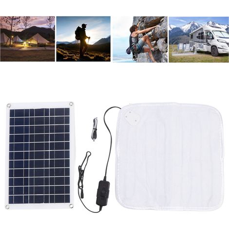 Panneau Solaire Portable 50W avec Couverture Électrique Régulable 20W 12V pour Camping Randonnée Hiver-AUTRES (1/5)